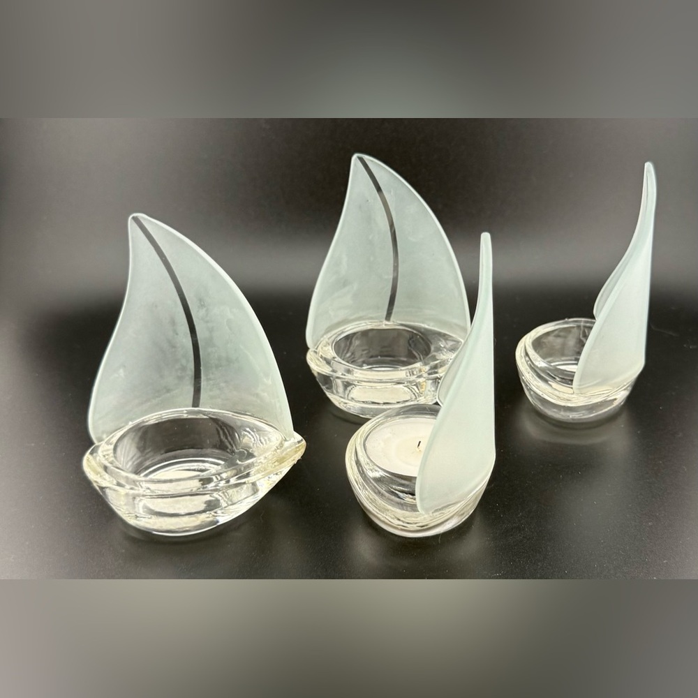 4 Kate Aspen Sail Boats Candle/Votive Holders Nautical Theme. 4” - Picture 8 of 12